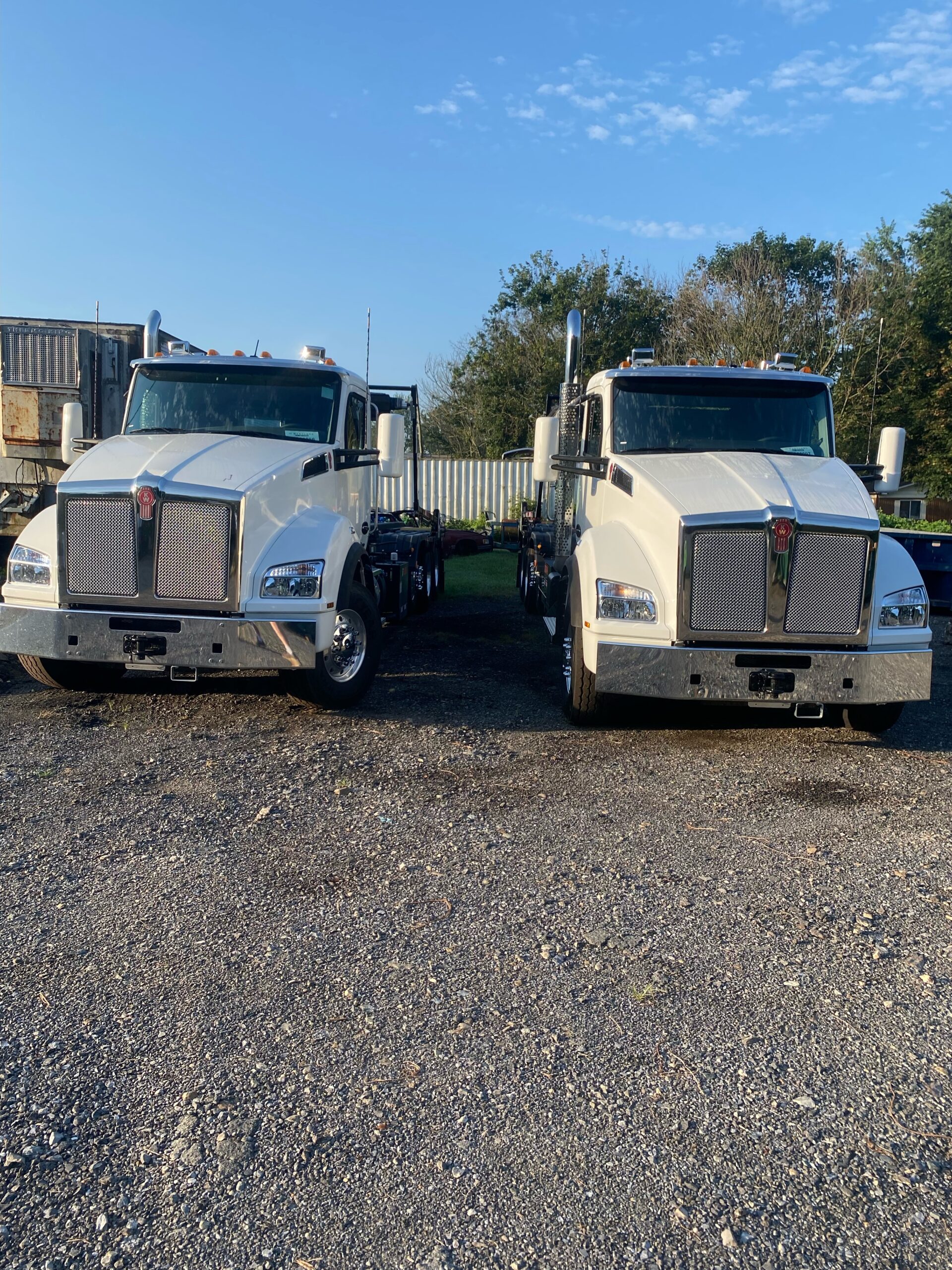 WRS roll off dumpster trucks ready for delivery in Middletown, DE